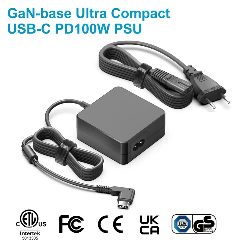 100W GaN スクエア PD USB-C 電源アダプター