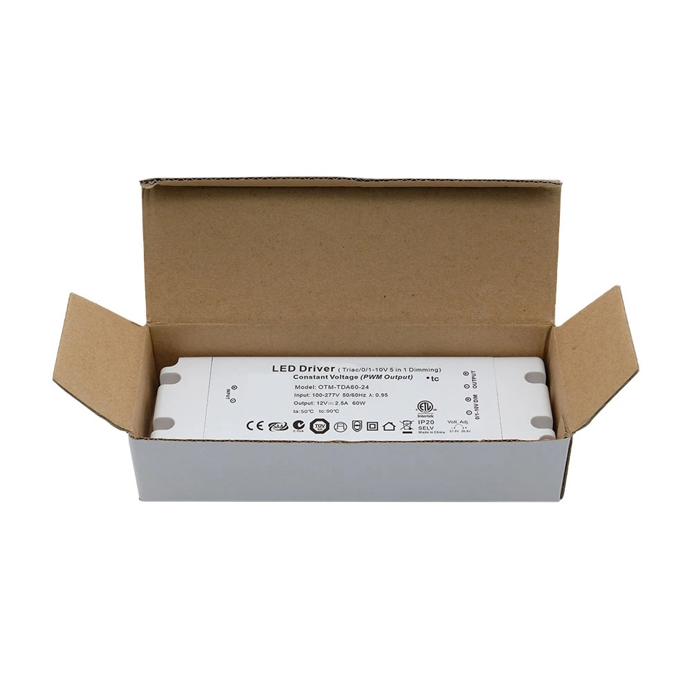 60W 定電圧超薄型トライアック調光可能 LED ドライバー