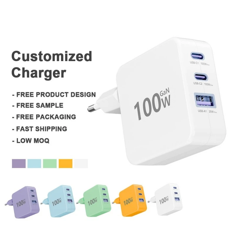 PD 3.0 100W Type C 急速充電器 UK US AU EU 互換壁充電器