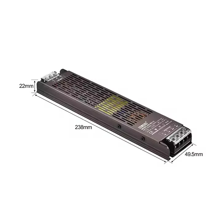 超薄型またはスリム 100W 12V/24V 単一出力スイッチング電源