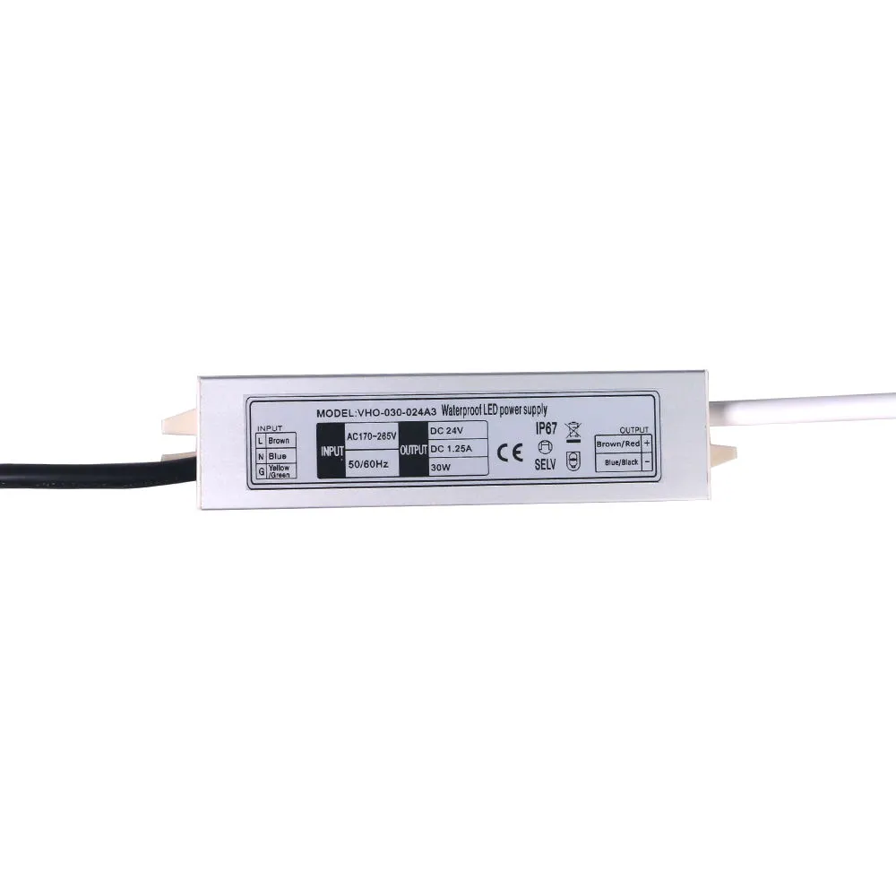 超薄型またはスリム 12V/24V AC-DC LED SMPS 電源